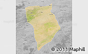 Satellite 3D Map of Bade, desaturated