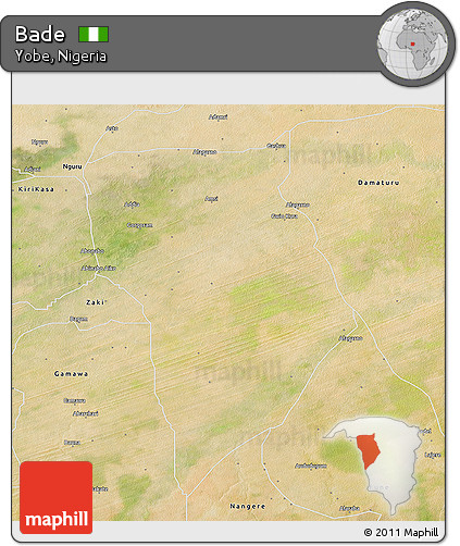 Satellite 3D Map of Bade