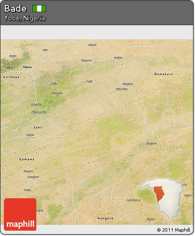 Satellite 3D Map of Bade
