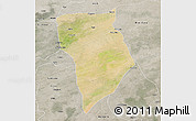 Satellite 3D Map of Bade, semi-desaturated