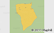Savanna Style 3D Map of Bade, single color outside