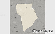 Shaded Relief 3D Map of Bade, darken, semi-desaturated