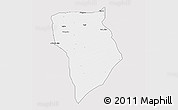 Silver Style 3D Map of Bade, single color outside
