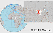 Gray Location Map of Bade, highlighted parent region