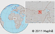 Gray Location Map of Bade