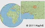 Savanna Style Location Map of Bade, within the entire country