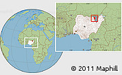Savanna Style Location Map of Bade, highlighted country, highlighted parent region, within the entire country