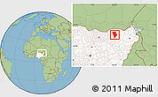 Savanna Style Location Map of Bade, highlighted country