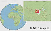 Savanna Style Location Map of Bade, highlighted parent region