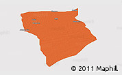 Political Panoramic Map of Bade, cropped outside