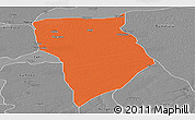 Political Panoramic Map of Bade, desaturated