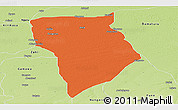 Political Panoramic Map of Bade, physical outside