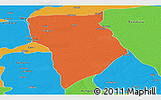 Political Panoramic Map of Bade