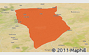 Political Panoramic Map of Bade, satellite outside