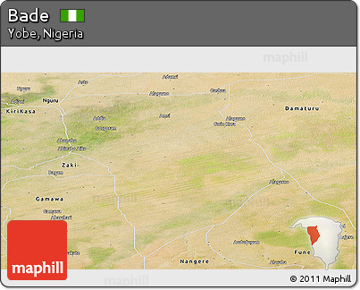 Satellite Panoramic Map of Bade