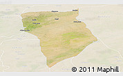 Satellite Panoramic Map of Bade, lighten