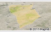 Satellite Panoramic Map of Bade, semi-desaturated