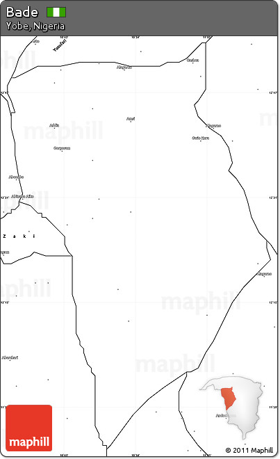 Blank Simple Map of Bade