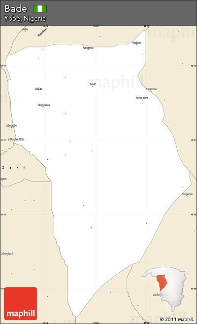 Classic Style Simple Map of Bade