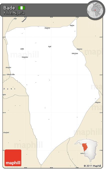 Classic Style Simple Map of Bade