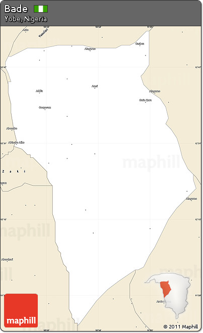 Classic Style Simple Map of Bade