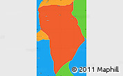 Political Simple Map of Bade