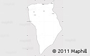 Silver Style Simple Map of Bade, cropped outside