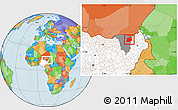 Political Location Map of Geidam, highlighted country, highlighted parent region