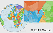 Political Location Map of Geidam
