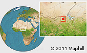 Satellite Location Map of Geidam