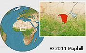 Satellite Location Map of Yobe