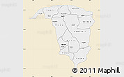 Classic Style Map of Yobe, single color outside