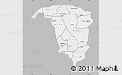 Gray Map of Yobe, single color outside