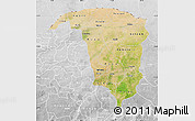 Satellite Map of Yobe, lighten, desaturated