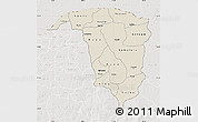 Shaded Relief Map of Yobe, lighten, semi-desaturated