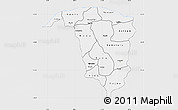 Silver Style Map of Yobe, single color outside