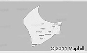 Gray 3D Map of Nangere, single color outside