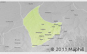 Physical 3D Map of Nangere, desaturated