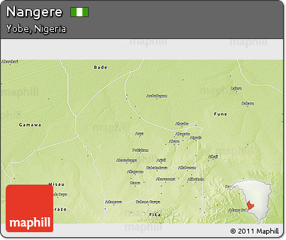 Physical 3D Map of Nangere