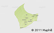 Physical 3D Map of Nangere, single color outside