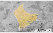 Satellite 3D Map of Nangere, desaturated