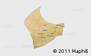Satellite 3D Map of Nangere, single color outside