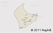 Shaded Relief 3D Map of Nangere, single color outside