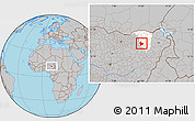 Gray Location Map of Nangere, highlighted parent region