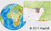 Physical Location Map of Nangere, highlighted country, highlighted parent region