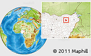 Physical Location Map of Nangere, highlighted country