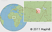 Savanna Style Location Map of Nangere, highlighted parent region