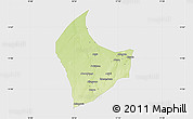 Physical Map of Nangere, single color outside