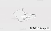 Silver Style Panoramic Map of Nangere, single color outside
