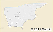 Classic Style 3D Map of Nguru, single color outside